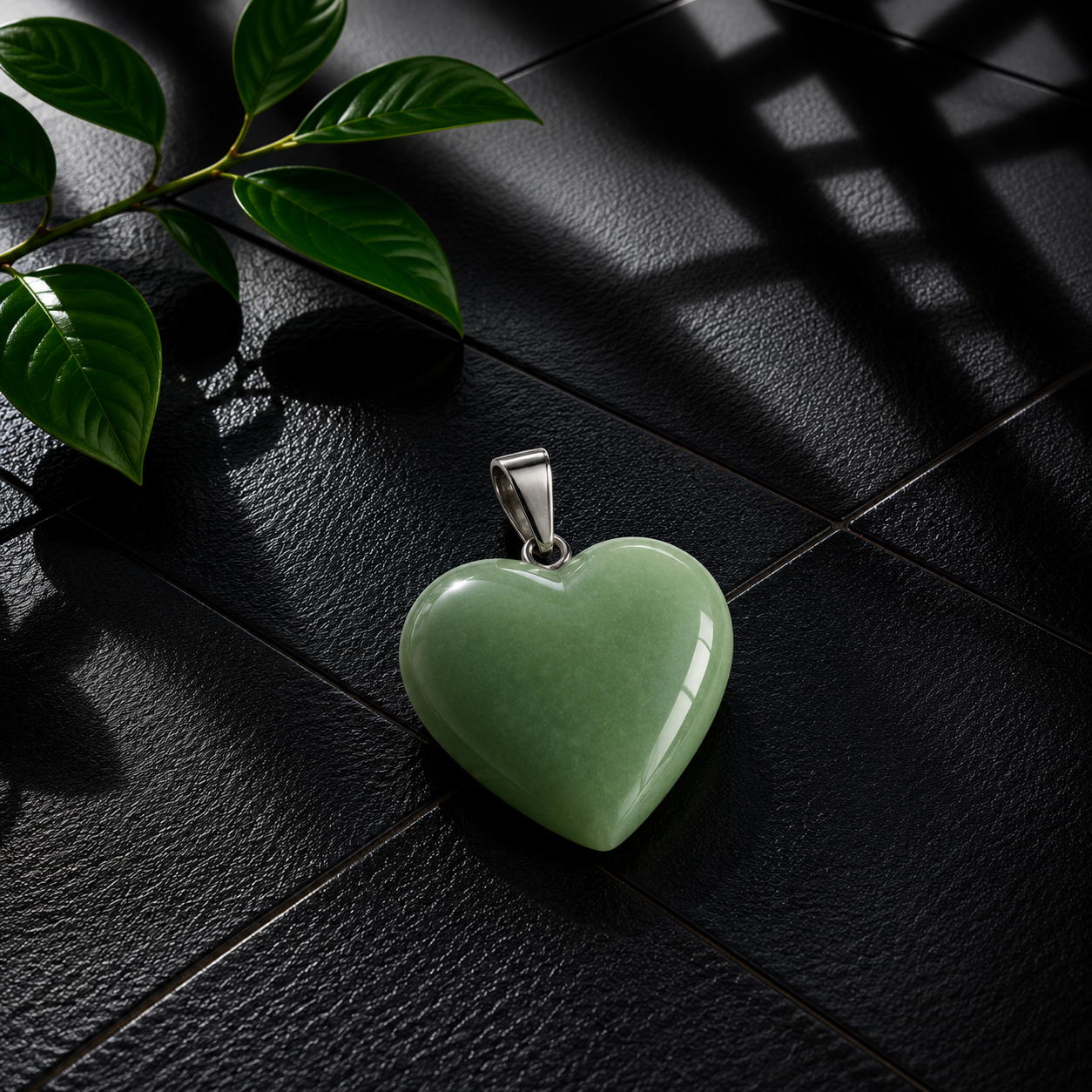 Green Aventurine Heart Pandent