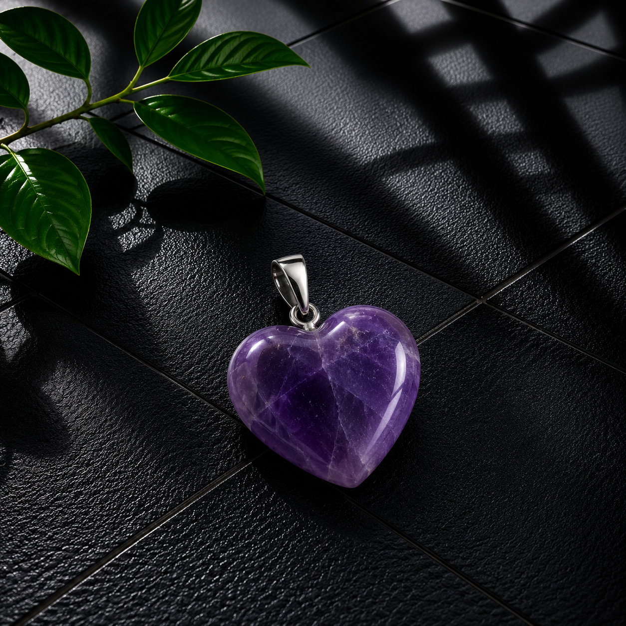 Amethyst Heart Pendant