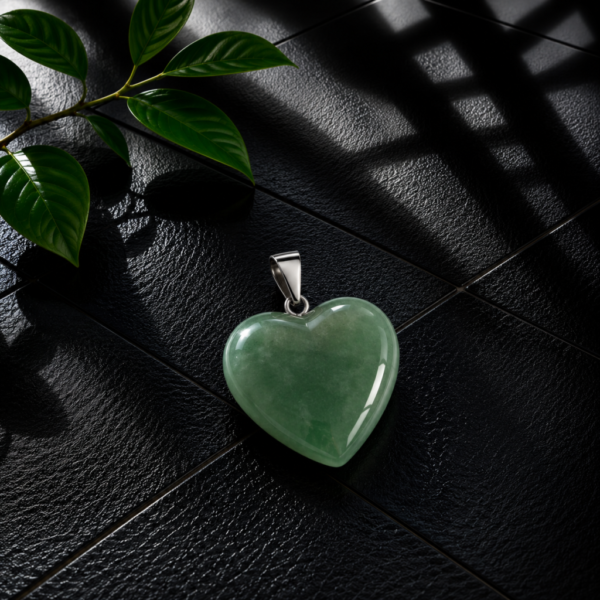 Green Jade Heart Pendant