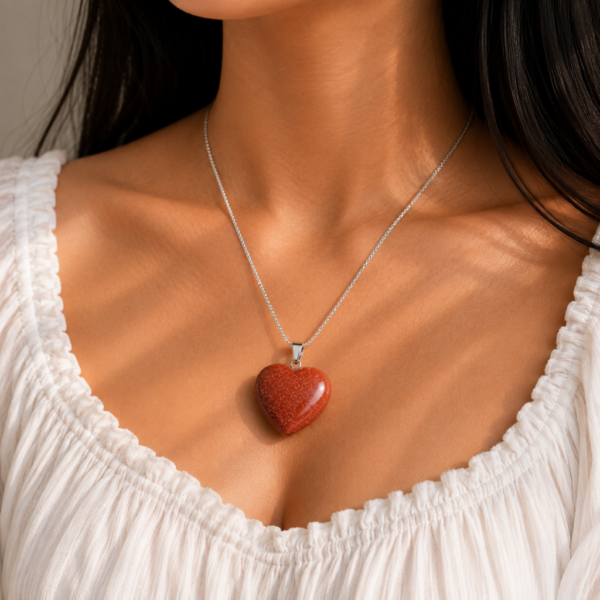 Goldstone Heart Pendant