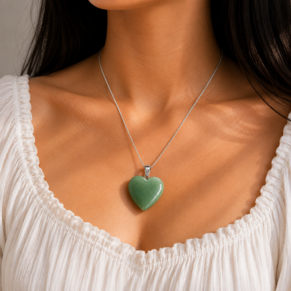 Green Aventurine Heart Pandent
