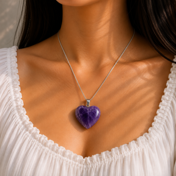 Amethyst Heart Pendant