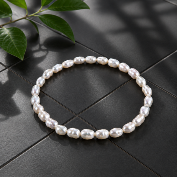 Natural Perl Oval Bracelet 4-5mm